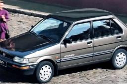Subaru Justy in gray.